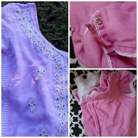 Pink Embroidered Handmade Tunic Dress Indian Boho - Picture 5 of 8